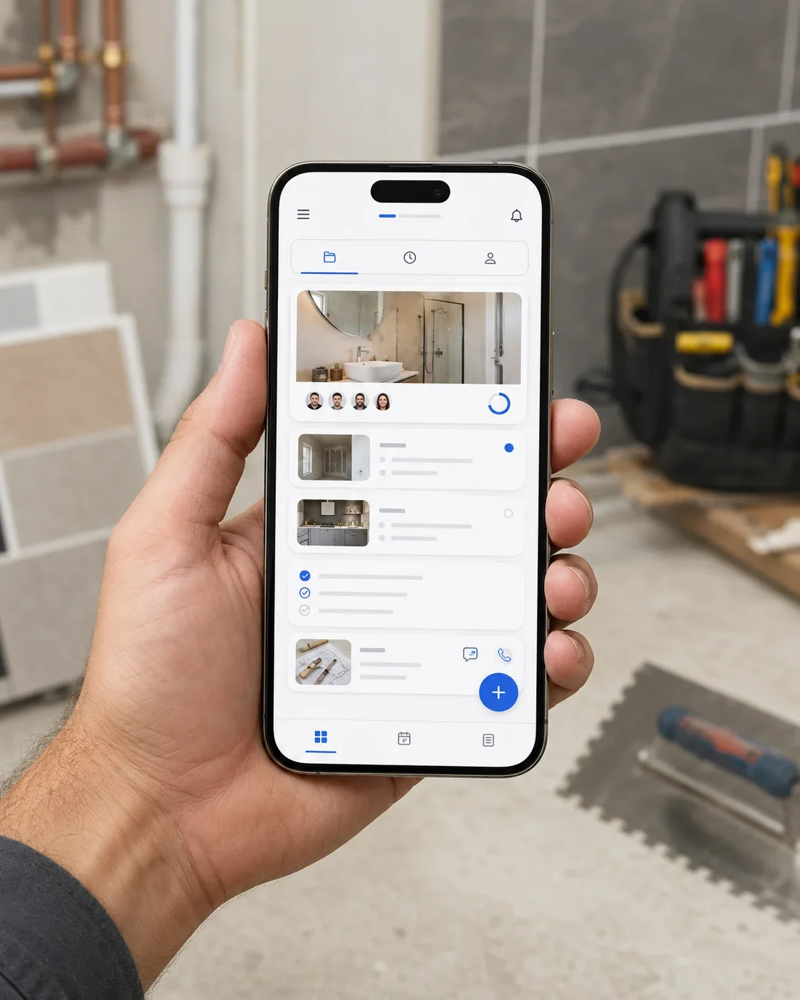 Espace simple de gestion du site sur smartphone